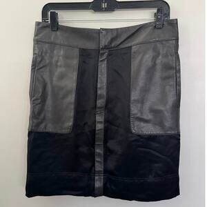 Women’s Marc by Marc Jacobs Lamb Leather Mini Skirt in Black SZ 8